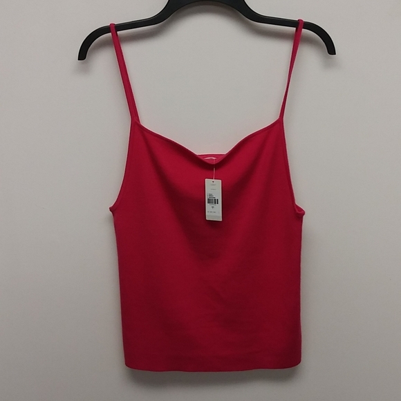 NWT Anthropologie Hot Pink Knit Tank Top - Picture 1 of 14